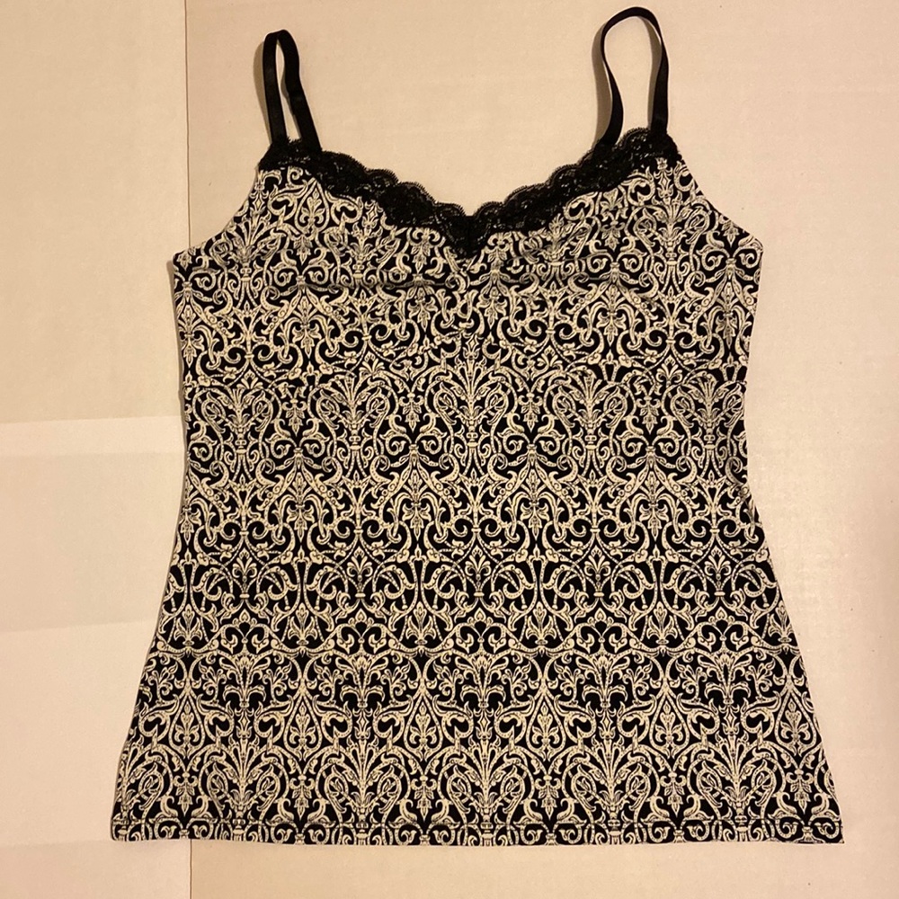 WHBM Black and White Camisole